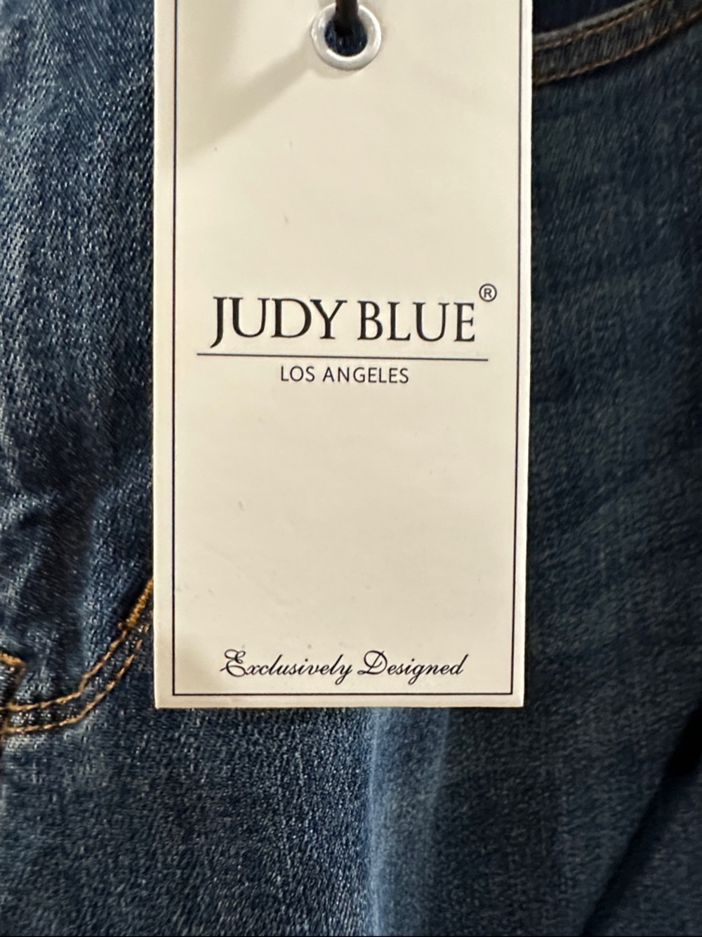 Judy Blue Dark Blue Flare Jeans with Swirl Stud Detail - Picture 13 of 15